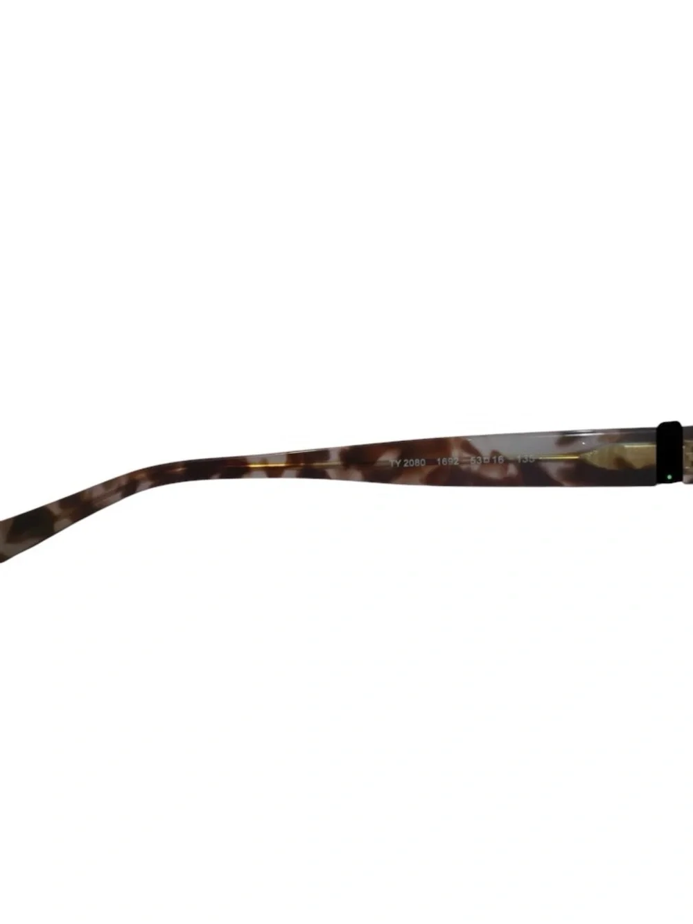 Tory Burch Brown Tortoiseshell Slim Rectangle Glasses